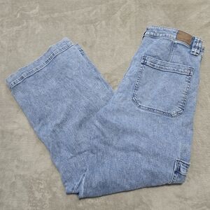 American Eagle Womens Jeans Super High-Rise Baggy Wide Leg Size 12 (34x31) Y2K